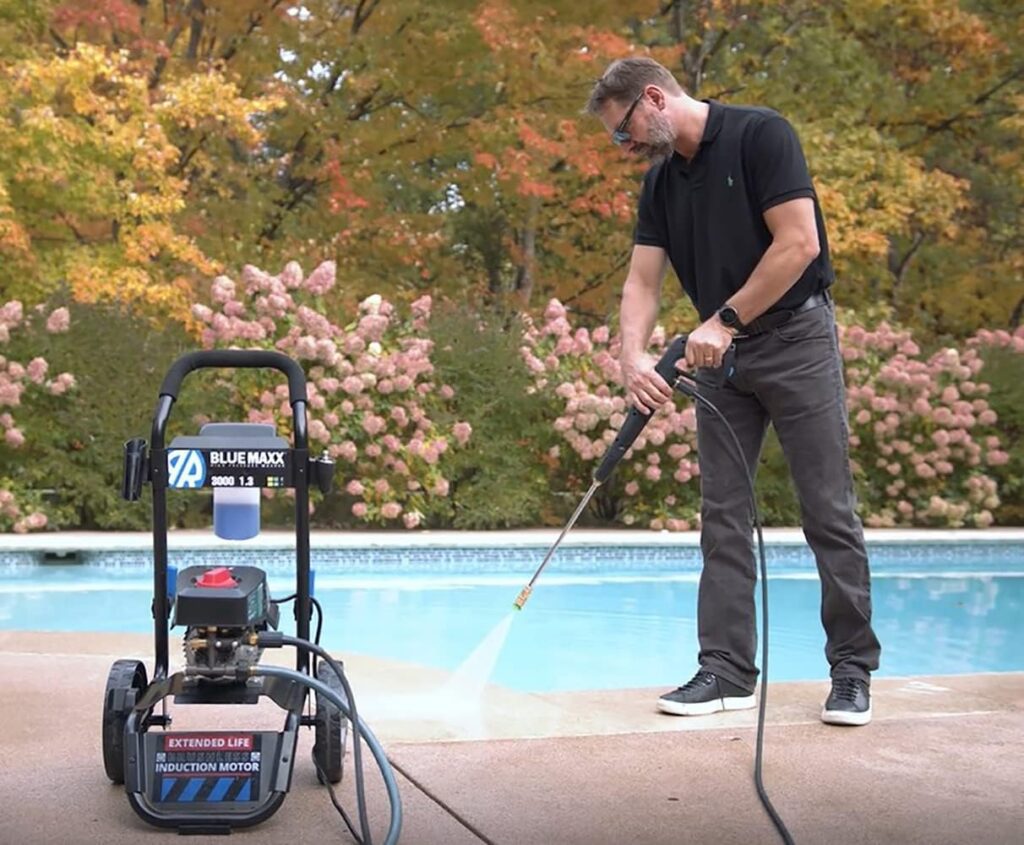 AR Blue Clean BC2N1HSS Electric Pressure Washer-2300 PSI, 1.7 GPM, 13 Amps Quick Connect Accessories, 2 in 1 Detachable Cart, On Board Storage, Portable Pressure Washer, High Pressure, Car, Patio