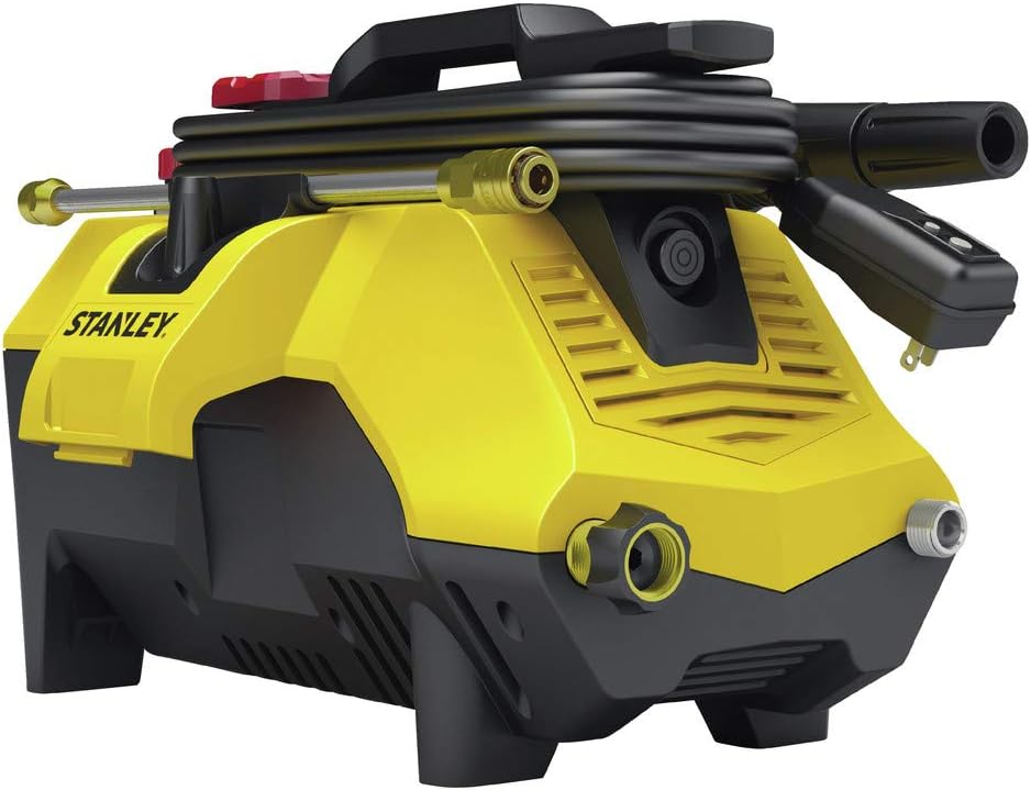 Stanley Electric Pressure Washer, SLP2050, 2-in-1 Mobile Cart or Detach Portable Use with Detergent Tank, 2050 Max PSI, 1.4 GPM, Great for Washing Cars